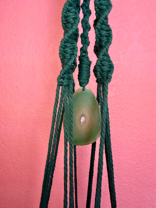 Green Agate Plant Hanger