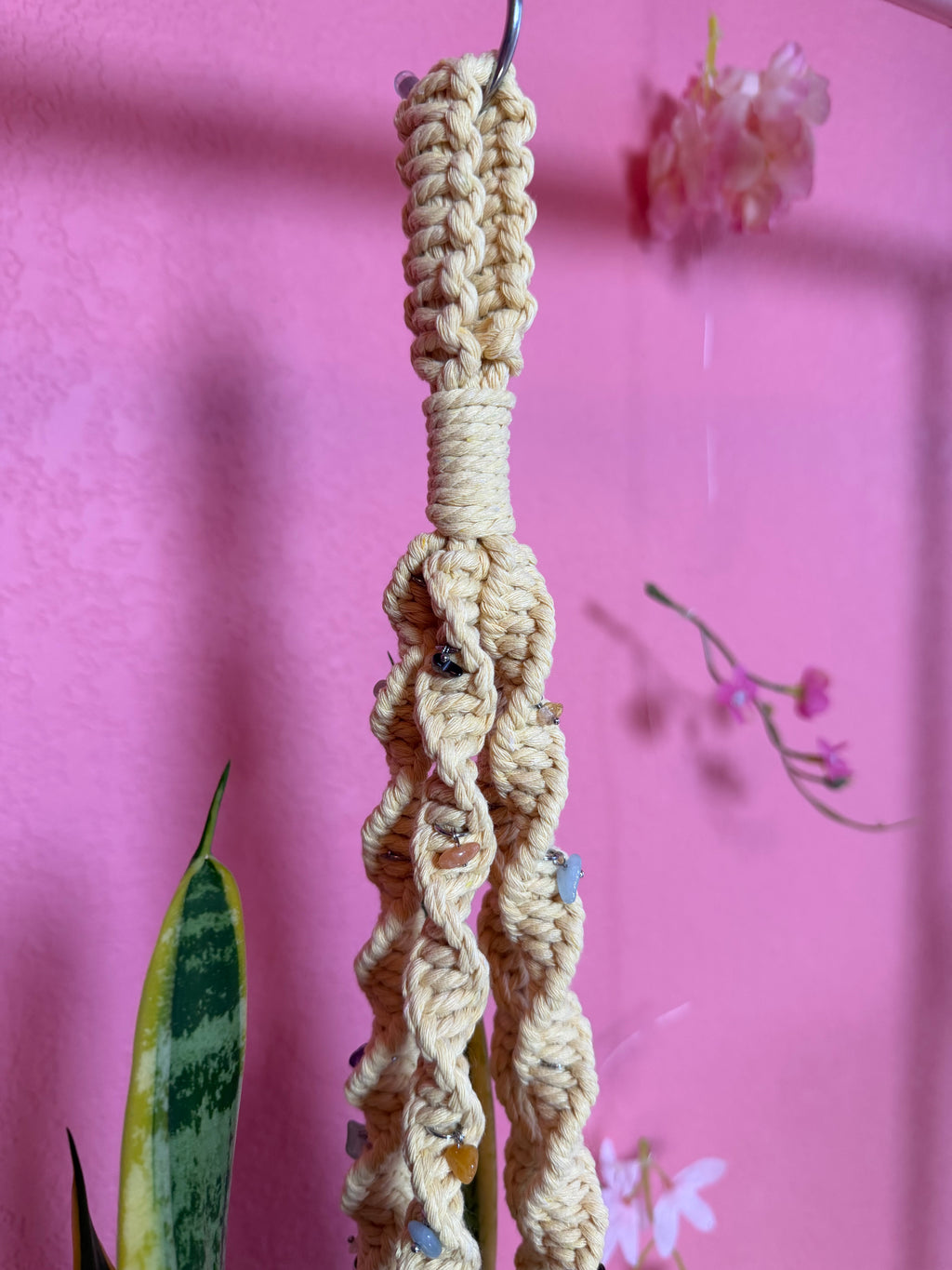 Yellow Boho Gem Plant Hanger