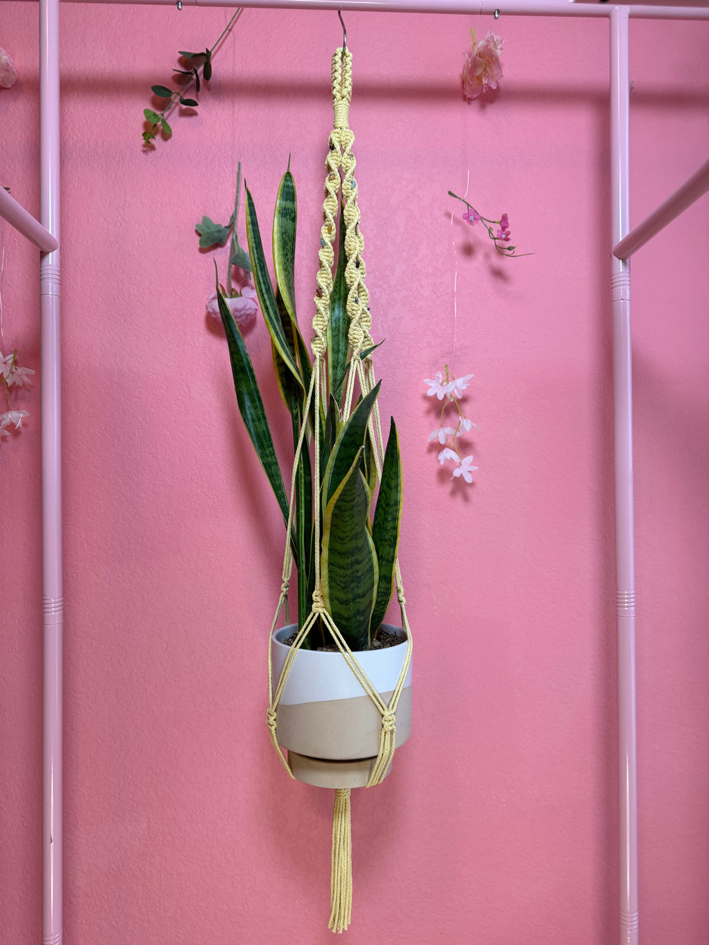 Yellow Boho Gem Plant Hanger