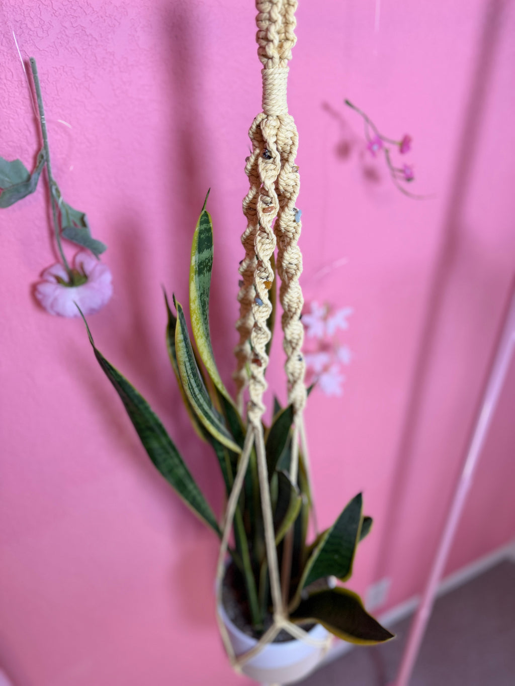 Yellow Boho Gem Plant Hanger