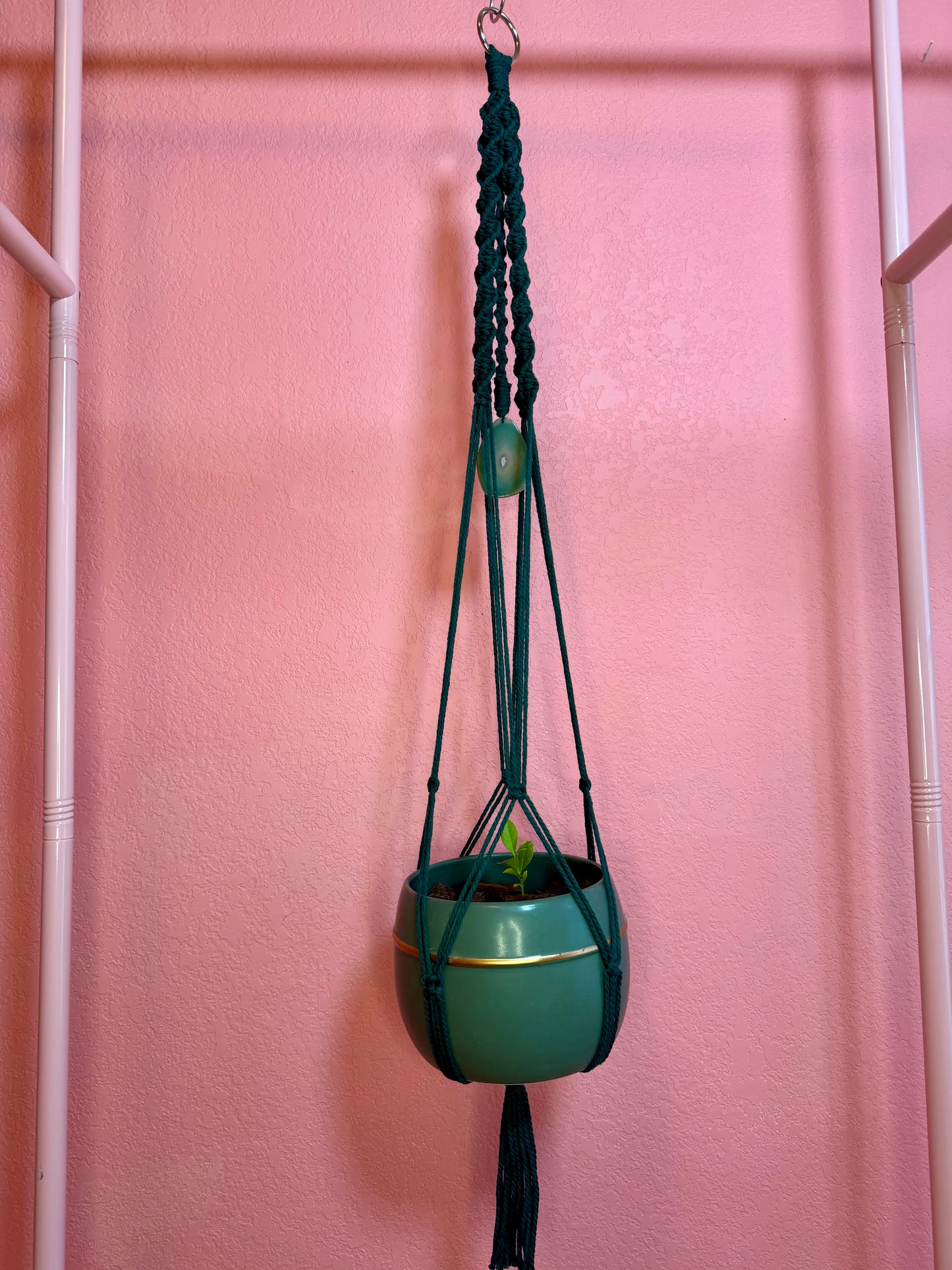 Green Agate Plant Hanger