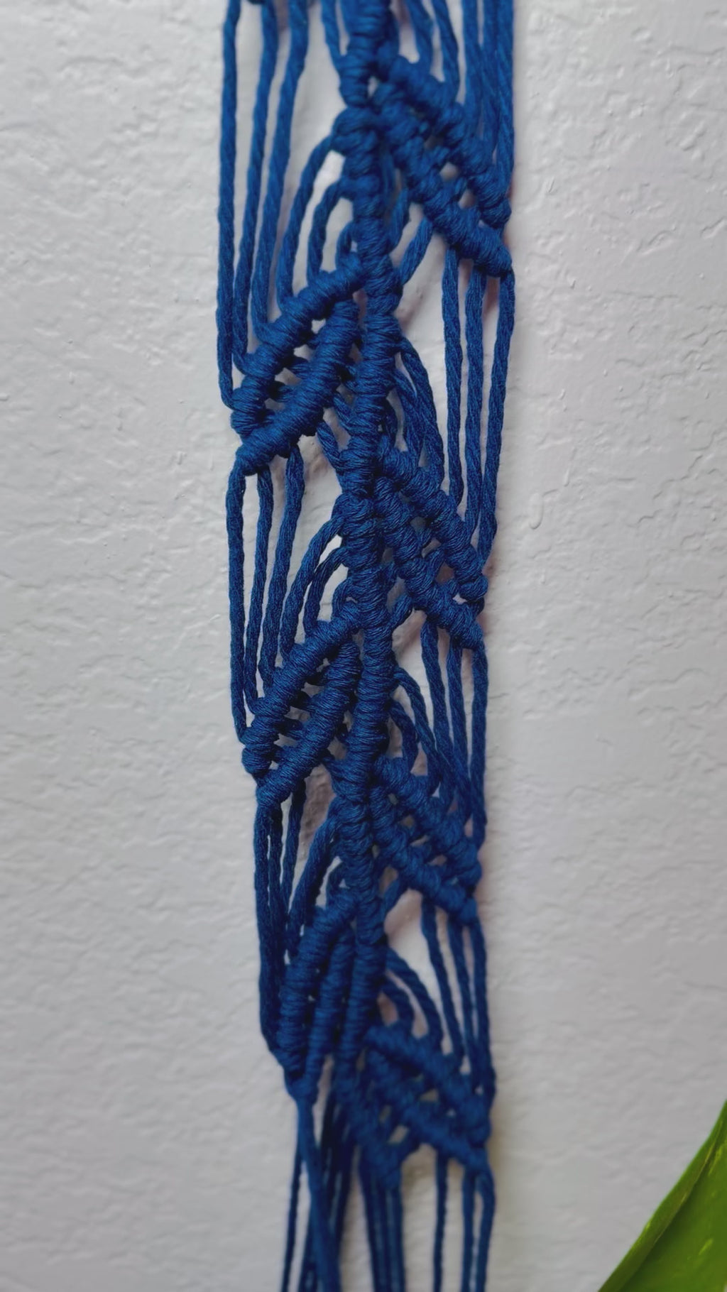 Navy Blue Flat Leaf Plant Hanger